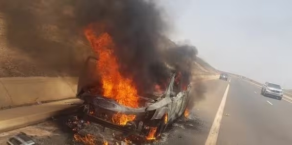 Axe Louga – Saint-Louis : Un « War gaindé » en provenance de Dakar prend feu