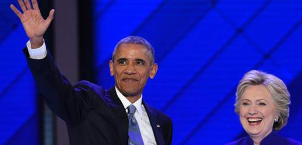 Obama exhorte l'Amérique à porter "Hillary" vers la victoire