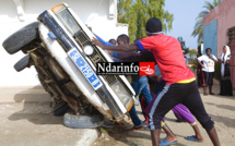 Spectaculaire : un véhicule se renverse sur la corniche Sud de Saint-Louis ( photos )