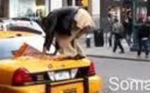 [ VIDEO ] INSOLITE: Il prie à l’heure… sur son taxi en plein New York!!