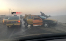 Saint-Louis : collision entre un taxi et un bus sur la corniche nord