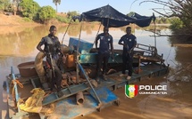 Falémé : Une drague illégale détruite par les forces de sécurité à Doguiba