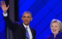Obama exhorte l'Amérique à porter "Hillary" vers la victoire