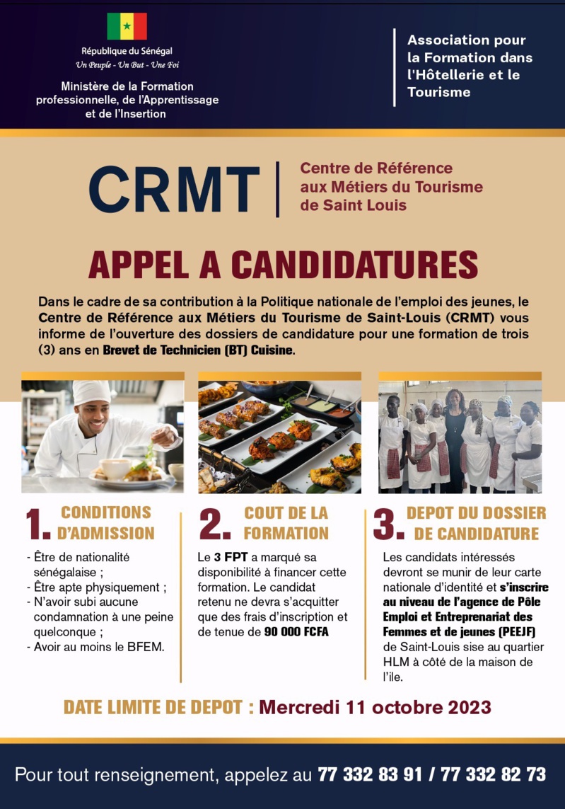 Appel à candidatures du CRMT 2023